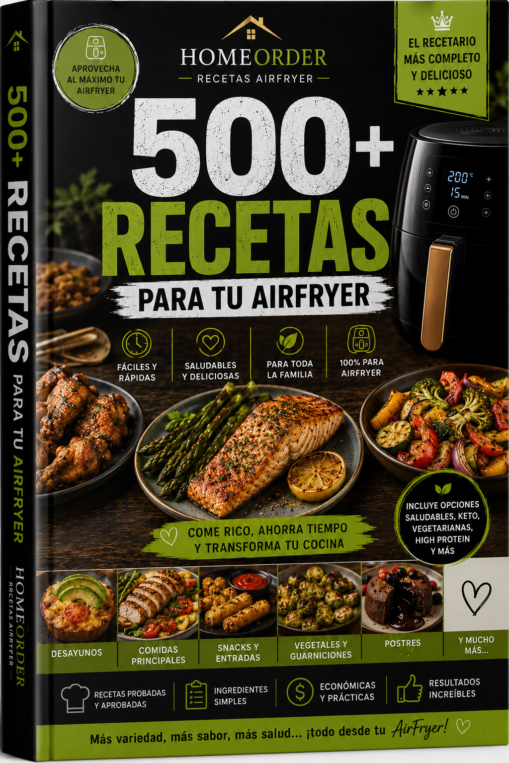 HomeOrder AirFryer — 500 recetas